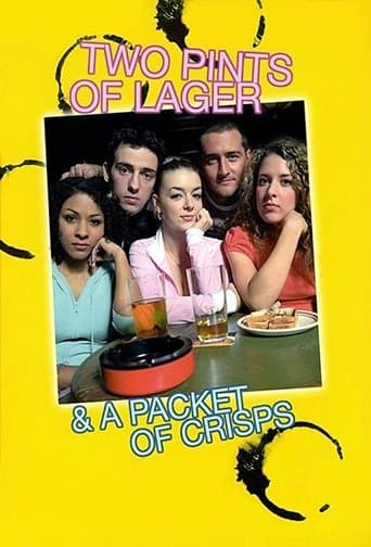 Two Pints of Lager and a Packet of Crisps Image