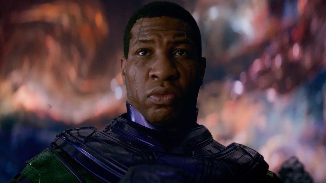 Jonathan Majors as Kang the Conqueror stands idling in a still from Ant-Man and The Wasp: Quantumania.